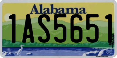 AL license plate 1AS5651