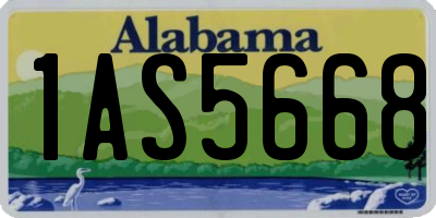 AL license plate 1AS5668