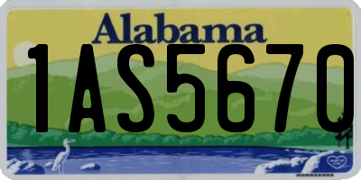 AL license plate 1AS5670