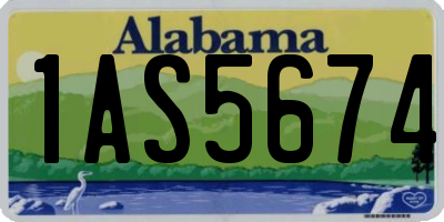 AL license plate 1AS5674