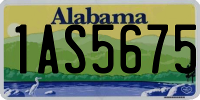 AL license plate 1AS5675