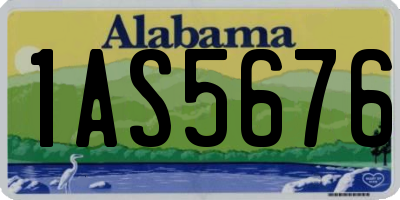 AL license plate 1AS5676