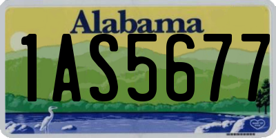 AL license plate 1AS5677