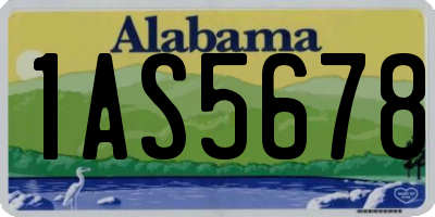 AL license plate 1AS5678
