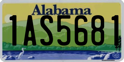 AL license plate 1AS5681