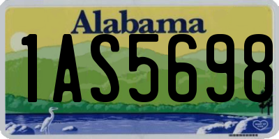 AL license plate 1AS5698