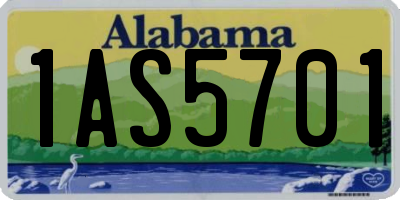 AL license plate 1AS5701