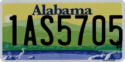 AL license plate 1AS5705