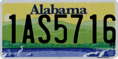 AL license plate 1AS5716