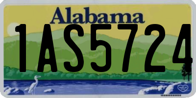 AL license plate 1AS5724