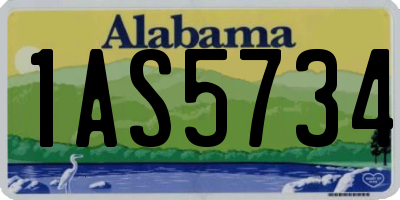 AL license plate 1AS5734