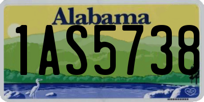AL license plate 1AS5738