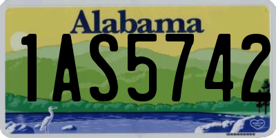 AL license plate 1AS5742