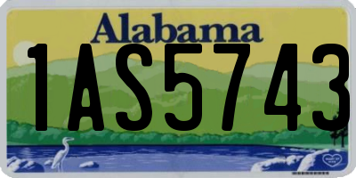AL license plate 1AS5743