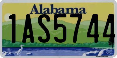 AL license plate 1AS5744