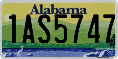 AL license plate 1AS5747