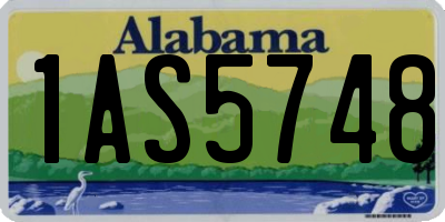 AL license plate 1AS5748