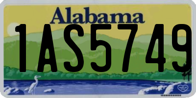 AL license plate 1AS5749