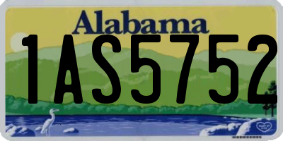 AL license plate 1AS5752