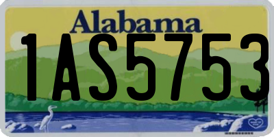 AL license plate 1AS5753