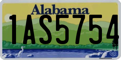AL license plate 1AS5754