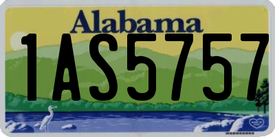 AL license plate 1AS5757