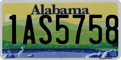 AL license plate 1AS5758