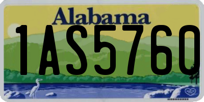 AL license plate 1AS5760