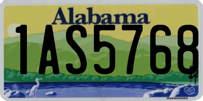 AL license plate 1AS5768
