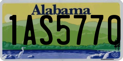 AL license plate 1AS5770