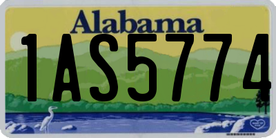 AL license plate 1AS5774