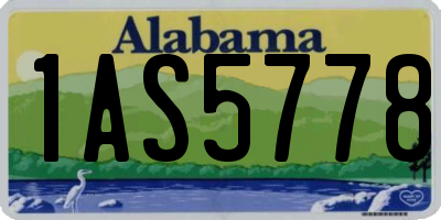 AL license plate 1AS5778