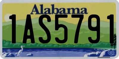 AL license plate 1AS5791