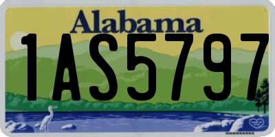 AL license plate 1AS5797