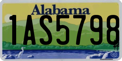 AL license plate 1AS5798
