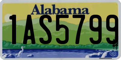 AL license plate 1AS5799