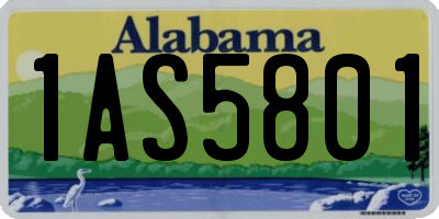 AL license plate 1AS5801