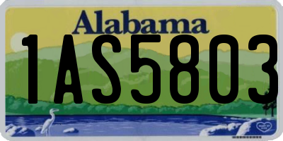 AL license plate 1AS5803