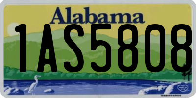 AL license plate 1AS5808
