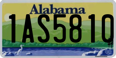 AL license plate 1AS5810