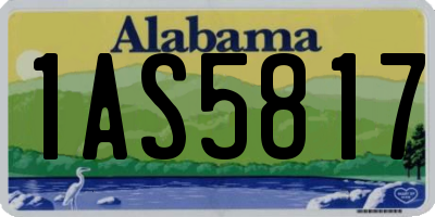 AL license plate 1AS5817