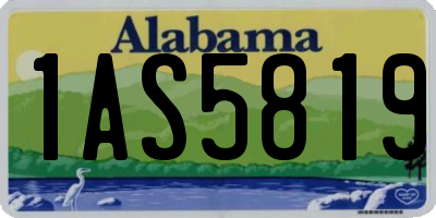 AL license plate 1AS5819
