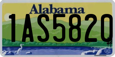 AL license plate 1AS5820