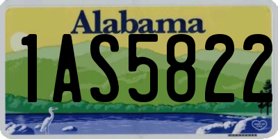 AL license plate 1AS5822
