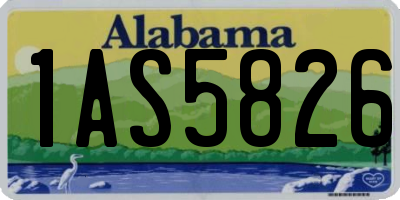 AL license plate 1AS5826
