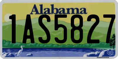 AL license plate 1AS5827
