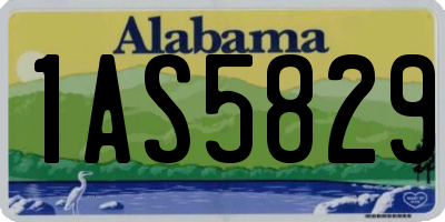 AL license plate 1AS5829