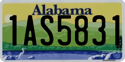 AL license plate 1AS5831