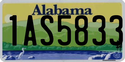 AL license plate 1AS5833
