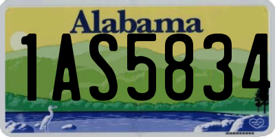 AL license plate 1AS5834